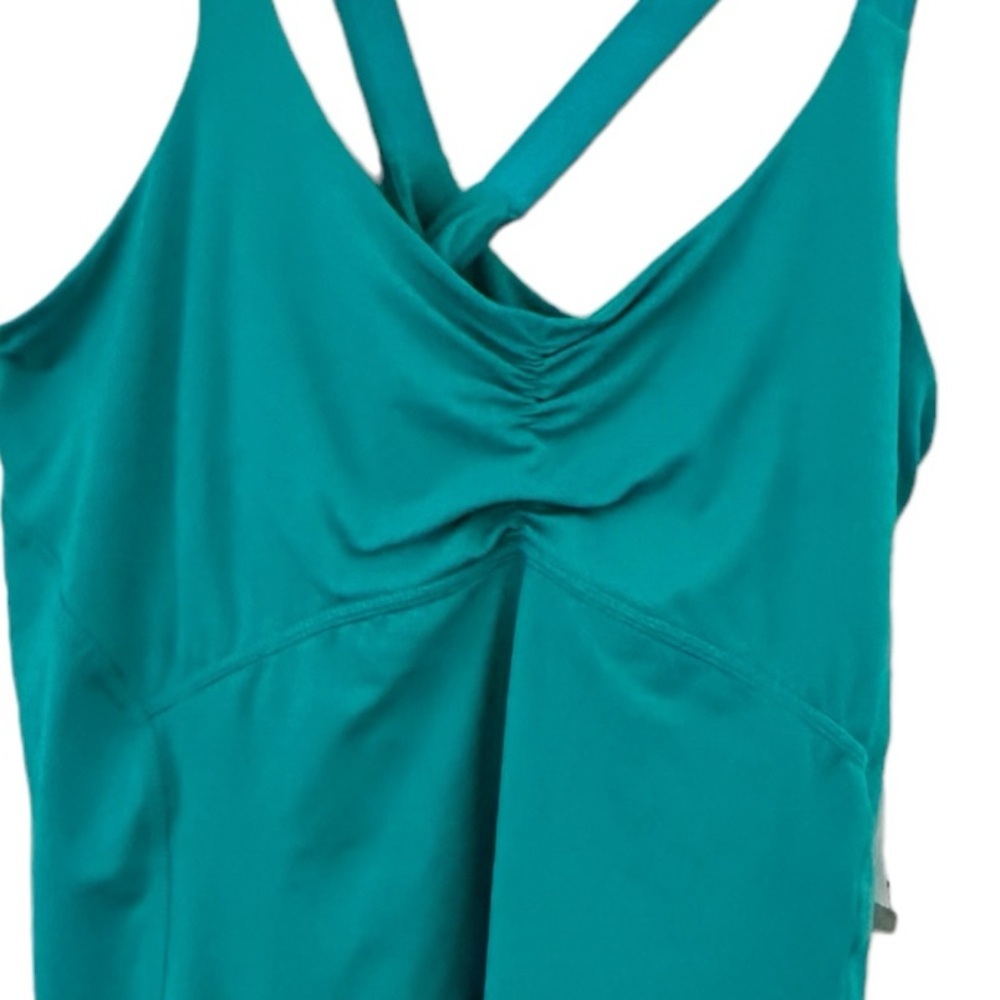 🔵 SALE 3/$25 ADIDAS EMPOWER TANK ULTRA GREEN TEAL AQUA TOP M - Picture 4 of 9